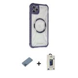 Marsilyan™- İphone 11 Pro Max Kılıf Kutup Modern - Siyah Bilvis Hayalet Cam Ekran Koruyucu + Shine Kamera Lens Koruma Ca