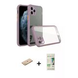 Marsilyan™- İphone 11 Pro Max Kılıf Nova Asil Özel Seri - Siyah 20D Premium Cam Ekran Koruyucu + Renkli Kamera Lens Koru