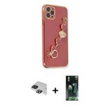 Marsilyan™- İphone 11 Pro Max Kılıf Nova Işık Prime - Şeffaf 360 Full Body Arka Koruyucu + Pers Alüminyum Kamera Lens -
