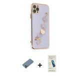 Marsilyan™- İphone 11 Pro Max Kılıf Nova Işık Prime - Şeffaf Pasifik Cam Ekran Koruyucu + Shine Kamera Lens Koruma Cam -