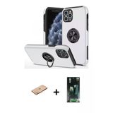 Marsilyan™- İphone 11 Pro Max Kılıf Odak Form Prime - Şeffaf 360 Full Body Arka Koruyucu + Renkli Kamera Lens Koruma Cam
