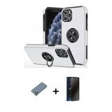 Marsilyan™- İphone 11 Pro Max Kılıf Odak Form Prime - Siyah 3D Antistatik Hayalet Cam Ekran Koruyucu + Metal Kamera Lens