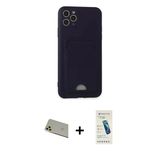 Marsilyan™- İphone 11 Pro Max Kılıf Vadi Çizgi Prime - Şeffaf Pasifik Cam Ekran Koruyucu + Rainbow Kamera Lens Koruma Ca