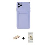 Marsilyan™- İphone 11 Pro Max Kılıf Vadi Çizgi Prime - Siyah Mat Seramik Nano Ekran Koruyucu + Renkli Kamera Lens Koruma