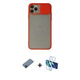 Marsilyan™- İphone 11 Pro Max Kılıf Vadi Çizgi - Siyah 3D Antistatik Seramik Nano Ekran Koruyucu + Shine Kamera Lens Kor
