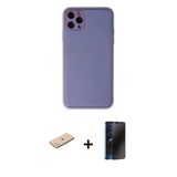 Marsilyan™- İphone 11 Pro Max Kılıf Yadigar Klasik - Siyah 3D Antistatik Hayalet Cam Ekran Koruyucu + Renkli Kamera Lens