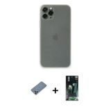 Marsilyan™- İphone 11 Pro Max Kılıf Yadigar Yansıma Serisi - Şeffaf 360 Full Body Arka Koruyucu + Metal Kamera Lens Koru