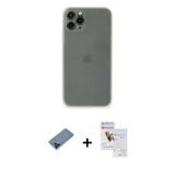 Marsilyan™- İphone 11 Pro Max Kılıf Yadigar Yansıma Serisi - Siyah Seramik Nano Ekran Koruyucu + Metal Kamera Lens Korum