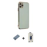 Marsilyan™- İphone 11 Pro Max Kılıf Yankı Serisi - Siyah Bilvis Hayalet Cam Ekran Koruyucu + Shine Kamera Lens Koruma Ca