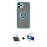 Marsilyan™- İphone 11 Pro Max Kılıf Yörünge Çizgi - Siyah 3D Antistatik Seramik Nano Ekran Koruyucu + Kamera Lens Koruma