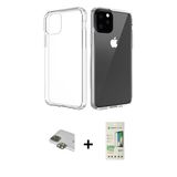 Marsilyan™- İphone 11 Pro Max Kılıf Zirve Doku - Siyah 20D Premium Cam Ekran Koruyucu + Pers Alüminyum Kamera Lens - Yl