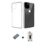 Marsilyan™- İphone 11 Pro Max Kılıf Zirve Doku - Siyah Bilvis Hayalet Cam Ekran Koruyucu + Metal Kamera Lens Koruma Cam