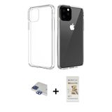 Marsilyan™- İphone 11 Pro Max Kılıf Zirve Doku - Siyah Mat Seramik Nano Ekran Koruyucu + Pers Alüminyum Kamera Lens - Lt