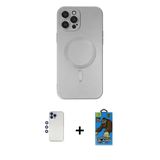 Marsilyan™- İphone 12 Pro Max Kılıf Akış Minimal Özel Seri - Siyah 18D Cam Ekran Koruyucu + Shine Kamera Lens - Lt