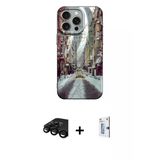 Marsilyan™- İphone 15 Pro Kılıf Nova Doku Prime - Siyah Bilvis 0.18Mm Plus Cam Ekran Koruyucu + Raze Metal Kamera Lens -