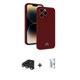 Marsilyan™- İphone 15 Pro Kılıf Vadi Çizgi Prime - Siyah Bilvis 0.18Mm Plus Cam Ekran Koruyucu + Raze Metal Kamera Lens