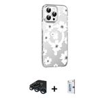 Marsilyan™- İphone 15 Pro Kılıf Yörünge Işık Prime - Siyah Bilvis 0.18Mm Plus Cam Ekran Koruyucu + Raze Metal Kamera Len