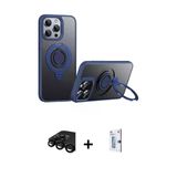 Marsilyan™- İphone 15 Pro Kılıf Zirve Çizgi Prime - Siyah Bilvis 0.18Mm Plus Cam Ekran Koruyucu + Raze Metal Kamera Lens