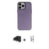 Marsilyan™- İphone 15 Pro Max Kılıf Ahenk Çizgi Prime - Siyah Bilvis 0.18Mm Plus Cam Ekran Koruyucu + Raze Metal Kamera