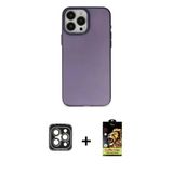 Marsilyan™- İphone 15 Pro Max Kılıf Ahenk Çizgi Prime - Siyah Buffer Cam Ekran Koruyucu + Pvd Metal Kamera Lens - Gı