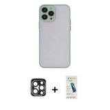 Marsilyan™- İphone 15 Pro Max Kılıf Ahenk Çizgi Serisi - Şeffaf Pasifik Cam Ekran Koruyucu + Pvd Metal Kamera Lens - Lt