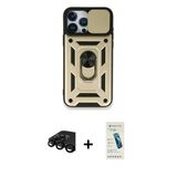 Marsilyan™- İphone 15 Pro Max Kılıf Ahenk Klasik - Şeffaf Pasifik Cam Ekran Koruyucu + Raze Metal Kamera Lens - Sh