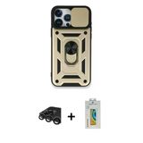 Marsilyan™- İphone 15 Pro Max Kılıf Ahenk Klasik - Siyah Polymer Nano Ekran Koruyucu + Raze Metal Kamera Lens - Tmgı
