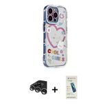 Marsilyan™- İphone 15 Pro Max Kılıf Ahenk Modern Serisi - Şeffaf Pasifik Cam Ekran Koruyucu + Raze Metal Kamera Lens - G