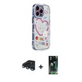 Marsilyan™- İphone 15 Pro Max Kılıf Ahenk Modern Serisi - Siyah 360 Mat Full Body Arka Koruyucu + Raze Metal Kamera Lens