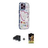Marsilyan™- İphone 15 Pro Max Kılıf Ahenk Modern Serisi - Siyah Buffer Cam Ekran Koruyucu + Raze Metal Kamera Lens - Lt