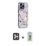 Marsilyan™- İphone 15 Pro Max Kılıf Ahenk Modern Serisi - Siyah Polymer Nano Ekran Koruyucu + Pvd Metal Kamera Lens - Gı