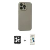 Marsilyan™- İphone 15 Pro Max Kılıf Ahenk Serisi - Şeffaf Pasifik Cam Ekran Koruyucu + Pvd Metal Kamera Lens - Sh