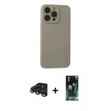 Marsilyan™- İphone 15 Pro Max Kılıf Ahenk Serisi - Siyah 360 Mat Full Body Arka Koruyucu + Raze Metal Kamera Lens - Tmgı