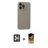 Marsilyan™- İphone 15 Pro Max Kılıf Ahenk Serisi - Siyah Buffer Cam Ekran Koruyucu + Pvd Metal Kamera Lens - Gı