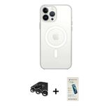 Marsilyan™- İphone 15 Pro Max Kılıf Ahenk Yansıma Prime - Şeffaf Pasifik Cam Ekran Koruyucu + Raze Metal Kamera Lens - G