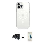 Marsilyan™- İphone 15 Pro Max Kılıf Ahenk Yansıma Prime - Şeffaf Pasifik Cam Ekran Koruyucu + Raze Metal Kamera Lens - L