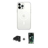 Marsilyan™- İphone 15 Pro Max Kılıf Ahenk Yansıma Prime - Siyah 360 Mat Full Body Arka Koruyucu + Raze Metal Kamera Lens