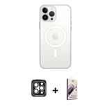 Marsilyan™- İphone 15 Pro Max Kılıf Ahenk Yansıma Prime - Siyah Bilvis 3D Mat Cam Ekran Koruyucu + Pvd Metal Kamera Lens