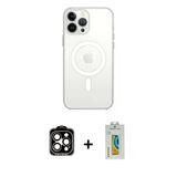 Marsilyan™- İphone 15 Pro Max Kılıf Ahenk Yansıma Prime - Siyah Polymer Nano Ekran Koruyucu + Pvd Metal Kamera Lens - Tu