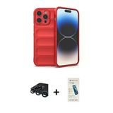 Marsilyan™- İphone 15 Pro Max Kılıf Atlas Koleksiyonu - Şeffaf Pasifik Cam Ekran Koruyucu + Raze Metal Kamera Lens - Lt