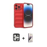 Marsilyan™- İphone 15 Pro Max Kılıf Atlas Koleksiyonu - Siyah Bilvis 3D Mat Cam Ekran Koruyucu + Pvd Metal Kamera Lens -