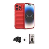 Marsilyan™- İphone 15 Pro Max Kılıf Atlas Koleksiyonu - Siyah Bilvis Hayalet Cam Ekran Koruyucu + Raze Metal Kamera Lens