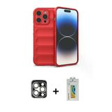 Marsilyan™- İphone 15 Pro Max Kılıf Atlas Koleksiyonu - Siyah Polymer Nano Ekran Koruyucu + Pvd Metal Kamera Lens - Gs