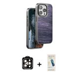 Marsilyan™- İphone 15 Pro Max Kılıf Atlas Minimal Özel Seri - Şeffaf Pasifik Cam Ekran Koruyucu + Pvd Metal Kamera Lens