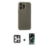 Marsilyan™- İphone 15 Pro Max Kılıf Atlas Minimal Prime - Siyah 360 Mat Full Body Arka Koruyucu + Pvd Metal Kamera Lens