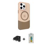 Marsilyan™- İphone 15 Pro Max Kılıf Çekirdek Asil Özel Seri - Siyah Polymer Nano Ekran Koruyucu + Raze Metal Kamera Lens