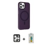 Marsilyan™- İphone 15 Pro Max Kılıf Çekirdek Modern Prime - Siyah Polymer Nano Ekran Koruyucu + Pvd Metal Kamera Lens -