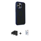 Marsilyan™- İphone 15 Pro Max Kılıf Çekirdek Yansıma Prime - Siyah Bilvis 0.18Mm Plus Cam Ekran Koruyucu + Raze Metal Ka
