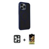 Marsilyan™- İphone 15 Pro Max Kılıf Çekirdek Yansıma Prime - Siyah Buffer Cam Ekran Koruyucu + Pvd Metal Kamera Lens - L