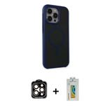 Marsilyan™- İphone 15 Pro Max Kılıf Çekirdek Yansıma Prime - Siyah Polymer Nano Ekran Koruyucu + Pvd Metal Kamera Lens -